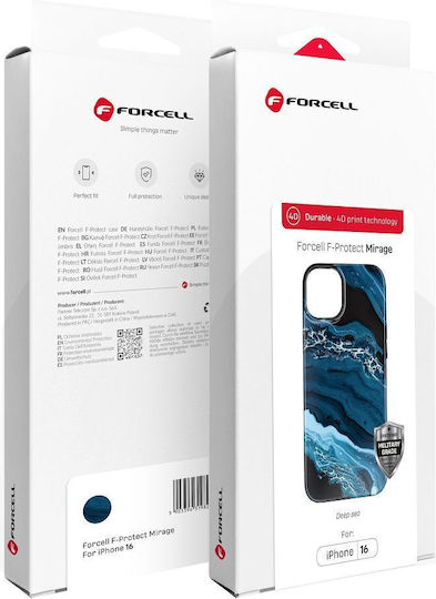 Forcell F-protect Mirage Back Cover Silicone Durable Deep Sea (iPhone 16 Pro)