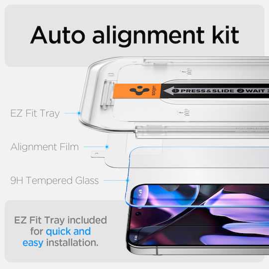Spigen Glas.tR EZ Fit 2.5D Full Glue Закалено Стъкло 2 Бр. (Google Pixel 9 Pro XL / 10 Pro XL)