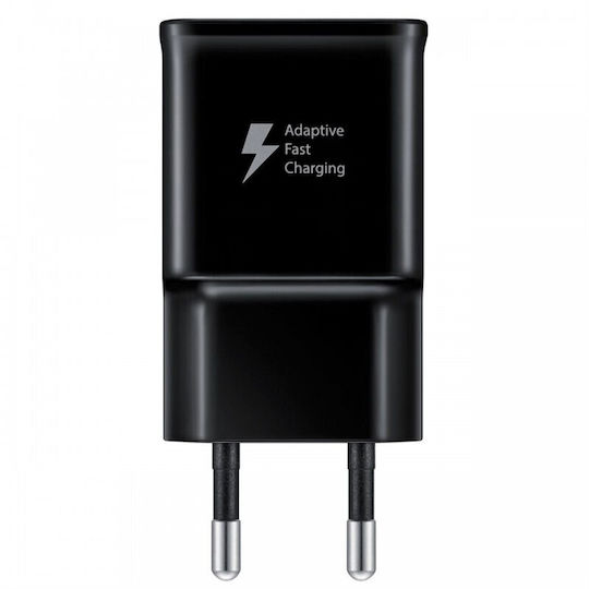 Samsung Φορτιστής με Θύρα USB-A και Καλώδιο micro USB Μαύρος (Eta-u90)