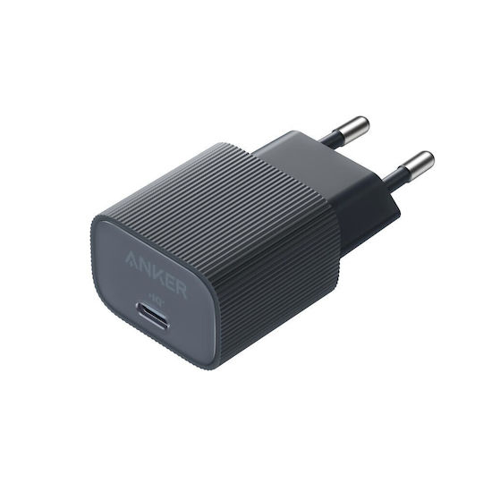 Anker Φορτιστής Χωρίς Καλώδιο GaN με Θύρα USB-C 30W Power Delivery Μαύρος (Nano 4)