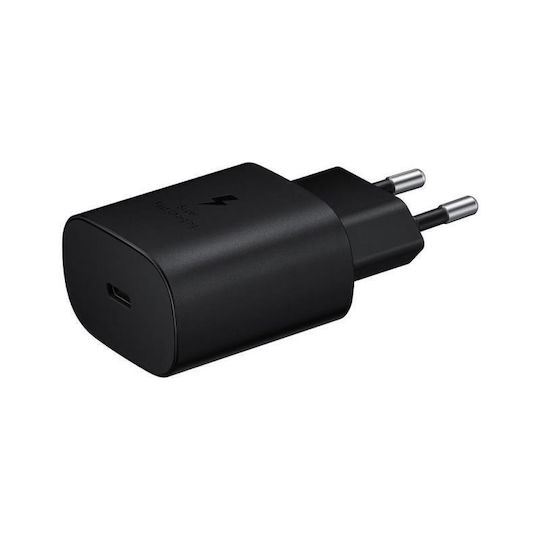 Samsung Φορτιστής με Θύρα USB-C 25W Μαύρος (EP-TA800 + EP-DG977BBE Bulk)