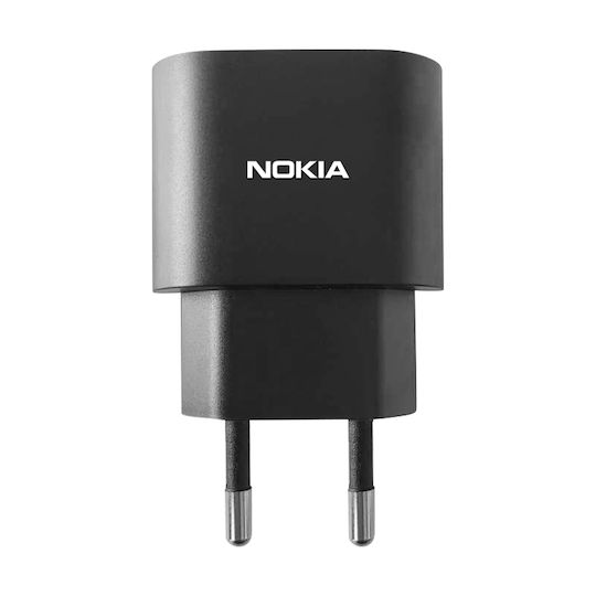 Nokia Încărcător și Cablu USB-C 18W Quick Charge 3.0 Negru (AD-18WE)