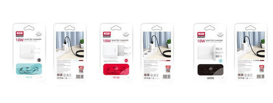 XO Ladegerät GaN mit USB-A Anschluss und Kabel Micro-USB 18W Schnellaufladung 3.0 Weißs (L103 UK)