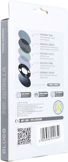 Blueo 5d Mr Monkey Armor Camera Protection Tempered Glass Black for the Galaxy S24