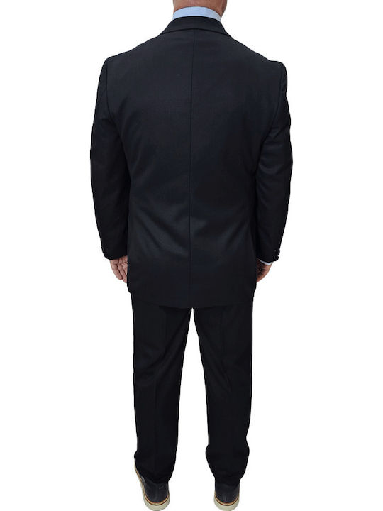 Winter Men's Suit with Slim Fit Black