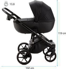 Adamex Nola Standard Ρυθμιζόμενο Καρότσι 3 σε 1 Μαύρο 14.8kg