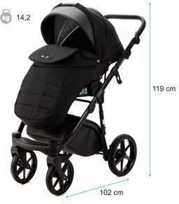 Adamex Nola Standard Ρυθμιζόμενο Καρότσι 3 σε 1 Μαύρο 14.8kg