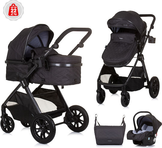 Chipolino Harmony Adjustable 3 in 1 Baby Stroller Suitable for Newborn Granite 9.5kg