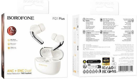Borofone FQ1 Plus Shine In-Ear Bluetooth-Freisprecheinrichtung Kopfhörer mit Ladeetui Weiß