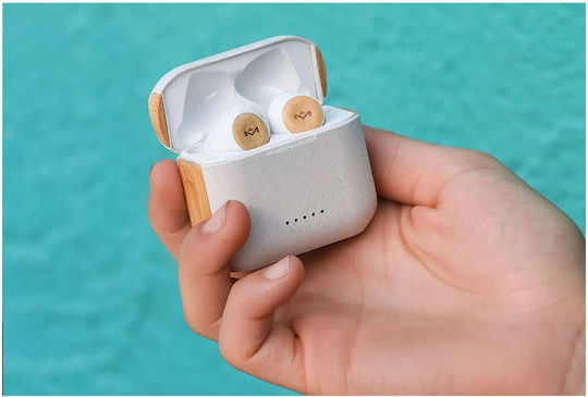 The House Of Marley Rebel Earbud Bluetooth Handsfree Ακουστικά με Θήκη Φόρτισης Cream