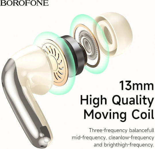 Borofone FQ1 Plus Shine In-Ear Bluetooth-Freisprecheinrichtung Kopfhörer mit Ladeetui Weiß