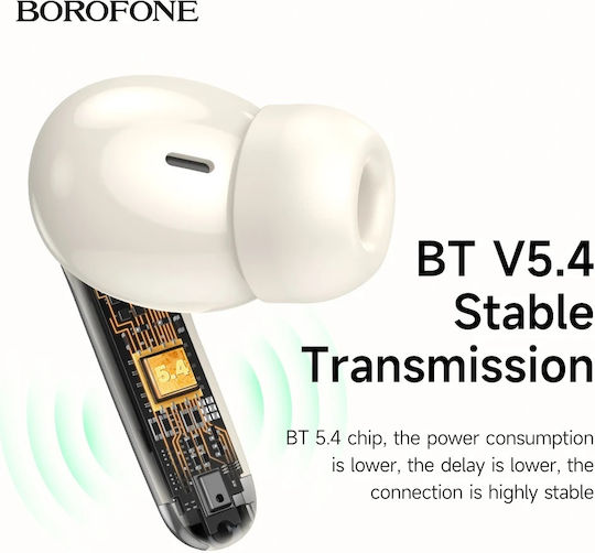 Borofone FQ1 Plus Shine In-Ear Bluetooth-Freisprecheinrichtung Kopfhörer mit Ladeetui Weiß