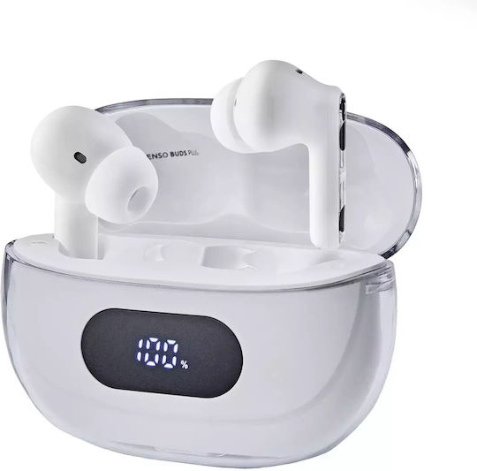 Intenso T312AE In-ear Bluetooth Handsfree Căști cu Carcasă de Încărcare Alb