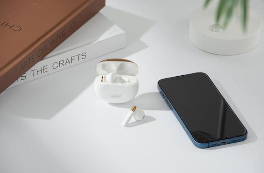 XO X13 Earbud Bluetooth Handsfree Ακουστικά με Θήκη Φόρτισης Λευκά