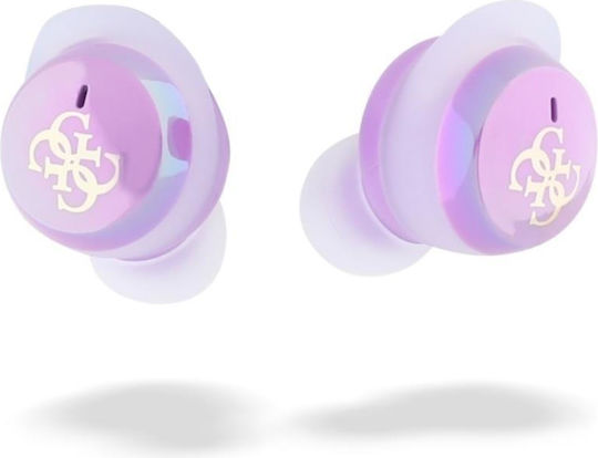 Guess 4G Logo Mini In ear Bluetooth хендсфри Слушалки с Кутийка за Зареждане Лилав