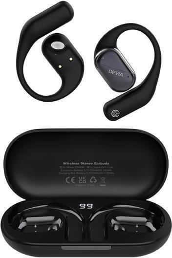 Devia EM406 OWS Lite1 Open Ear Bluetooth Handsfree Căști cu Carcasă de Încărcare Negru