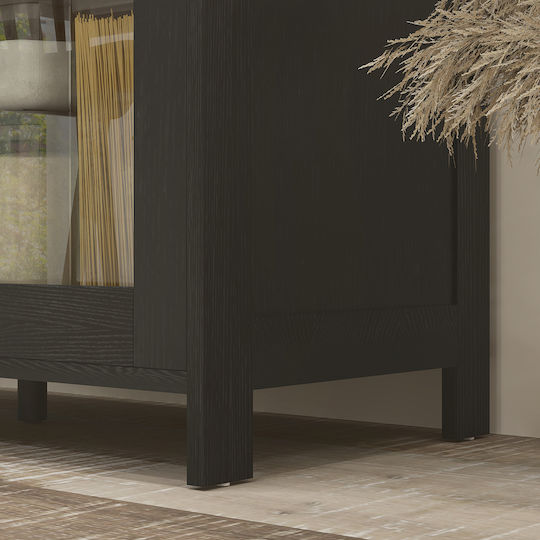 În picioare pe podea de Birou în Culoare Neagră, 76x36x160cm