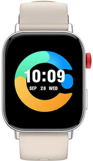 Colmi C8 Max Smartwatch με Παλμογράφο (Ασημί)