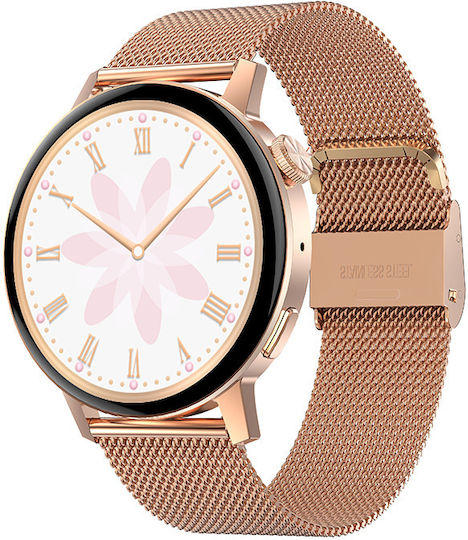 ForeVive 4 SB-350 Stainless Steel Smartwatch with Heart Rate Monitor (Rose Gold)