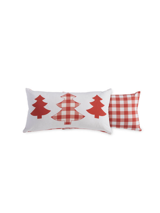 Nef-Nef Homeware Christmas Decorative Pillow Please Rectangular Beige 33x55cm