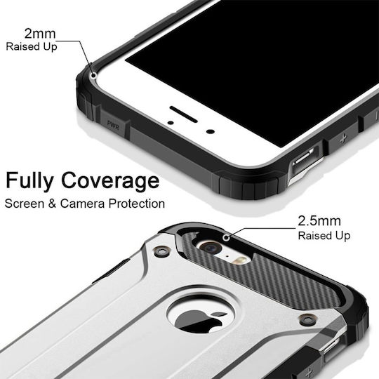 Sonique Heavy Armor Umschlag Rückseite Kunststoff / Silikon 2mm Silber (Galaxy S21 FE 5G)
