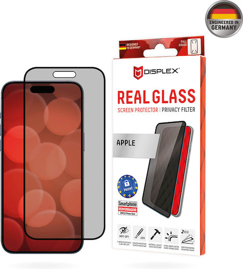 Displex 3D Privacy Tempered Glass Black (iPhone 16)