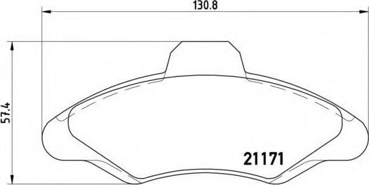 Brembo Brake Pad Rear for Ford Orion