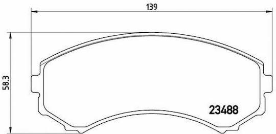 Brembo Plăcuță de frână Spate pentru Mitsubishi Mare / Eclipsă / Pajero