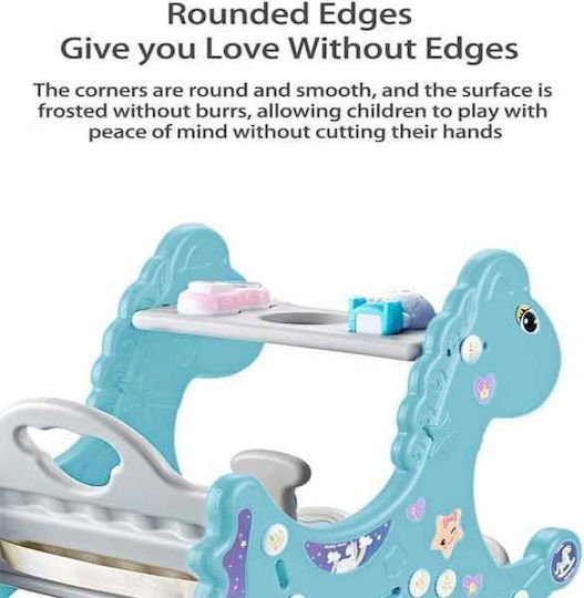 Fabric Rocking Toy Horse Blue