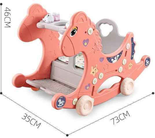 Fabric Rocking Toy Horse Blue