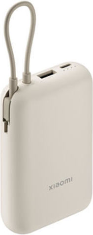 Xiaomi BHR9072GL Integrated Type-C Power Bank 10000mAh 22.5W με Θύρα USB-A και Θύρα USB-C Μπεζ