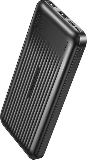 XO PB301 Power Bank 10000mAh με 2 Θύρες USB-A Μαύρο