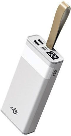 KLGO KP-77 Power Bank 20000mAh με 2 Θύρες USB-A Λευκό