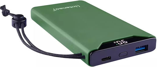 Intenso F10000 Power Bank 10000mAh 20W с USB-A порт и USB-C порт Бързо зареждане 3.0 Зелен