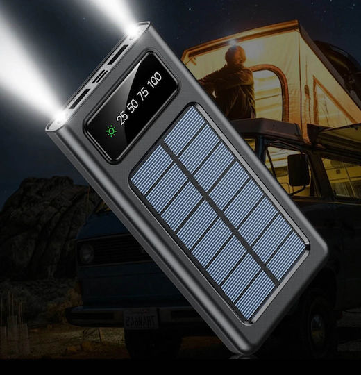 Viaking Y179 Ηλιακό Power Bank 10000mAh Μαύρο