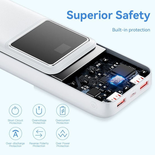 Vention Power Bank 20000mAh 22.5W με 2 Θύρες USB-A και Θύρα USB-C Power Delivery / Quick Charge Μαύρο