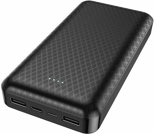 Borofone BT28 Power Bank 10000mAh 10W με 2 Θύρες USB-A Μαύρο