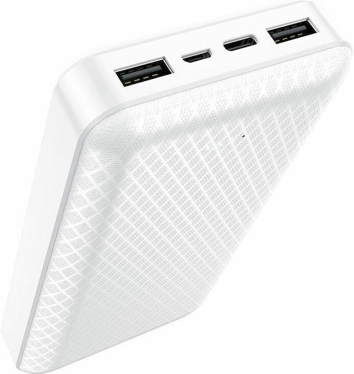 Borofone BT28 Power Bank 10000mAh 10W με 2 Θύρες USB-A Μαύρο