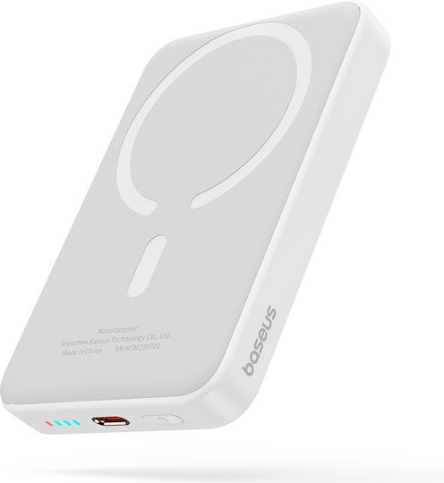 Baseus Mini Air MagSafe Power Bank 10000mAh 20W cu Port USB-C Alb