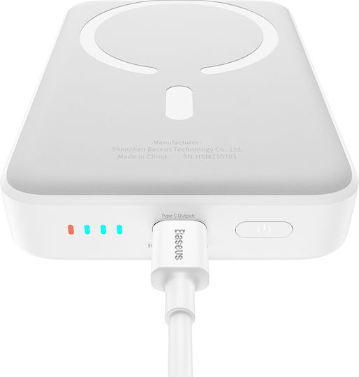 Baseus Mini Air MagSafe Power Bank 10000mAh 20W cu Port USB-C Alb