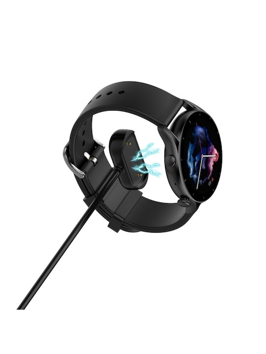 Tactical Charging Cable Wearable Charger Amazfit GTR 3 / GTR 3 Pro / GTS 3 Blackς