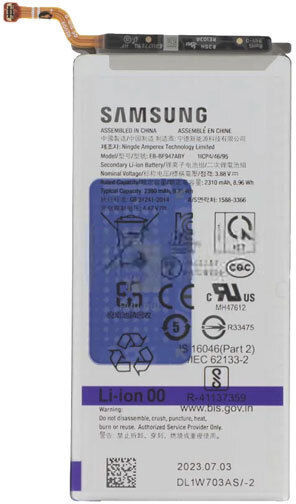 Samsung Internal Secondary Battery for Galaxy Z Fold 5 Replacement Battery 2310mAh for Samsung Galaxy Z Fold5, SM-F946B