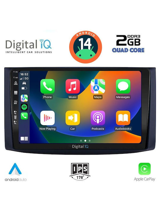 Digital IQ Car Audio System for Chevrolet Aveo 2006-2010 (Bluetooth/USB/AUX/WiFi/GPS/Apple-Carplay/Android-Auto) with Touch Screen 9"