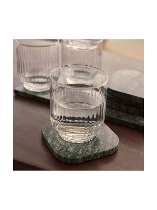 Design Is This Rotund Suporturi pentru pahare din piatra Verde 10cm 4buc