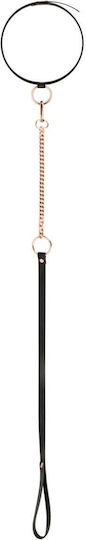 Rosy Gold Collar Leash Black