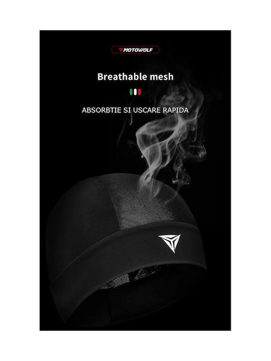 Motowolf Full Face Μπαλακλάβα Αναβάτη Μοτοσυκλέτας Μαύρο Χρώμα