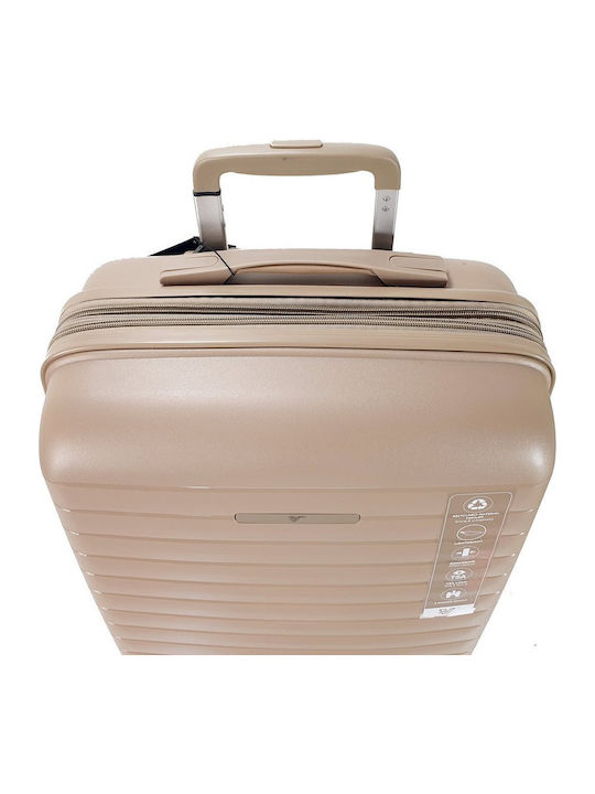 Verage Cabin Hard Suitcase Champagne Beige With 4 Wheels Height 55cm