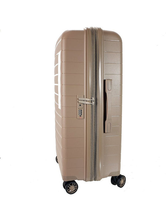 Verage Medium Hard Travel Suitcase Champagne with 4 Wheels Height 65cm