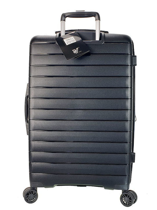 Verage Medium Hard Travel Suitcase Black with 4 Wheels Height 65cm