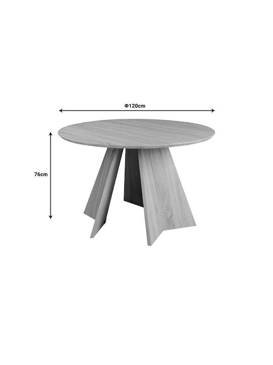 Bibble Rund Tisch Speisesaal Holz Natural Shade 120x120x76cm